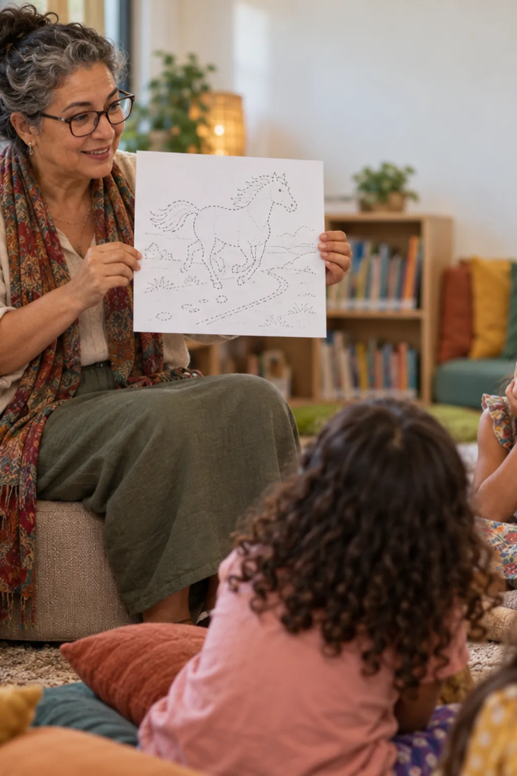 desenhos do Cavalo Invisível para colorir — exemplo criado na Desenhos pra Colorir