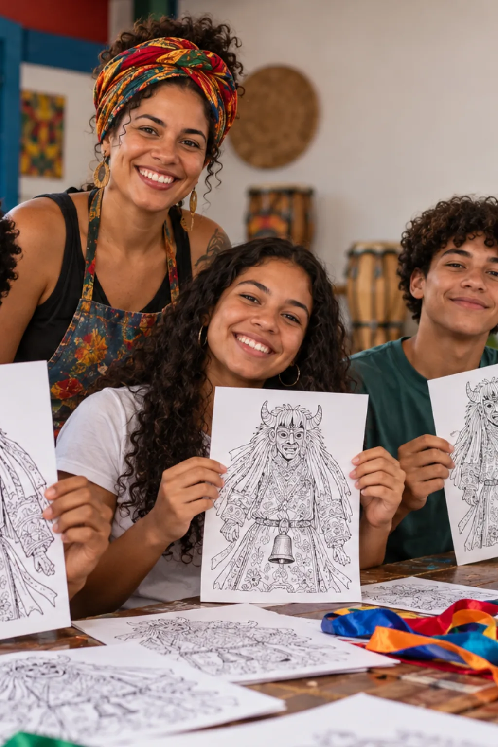 desenhos do Cazumbá para colorir — exemplo criado na Desenhos pra Colorir