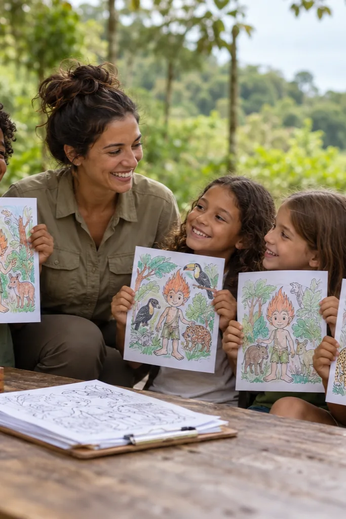 desenhos do curupira para colorir — exemplo criado na Desenhos pra Colorir