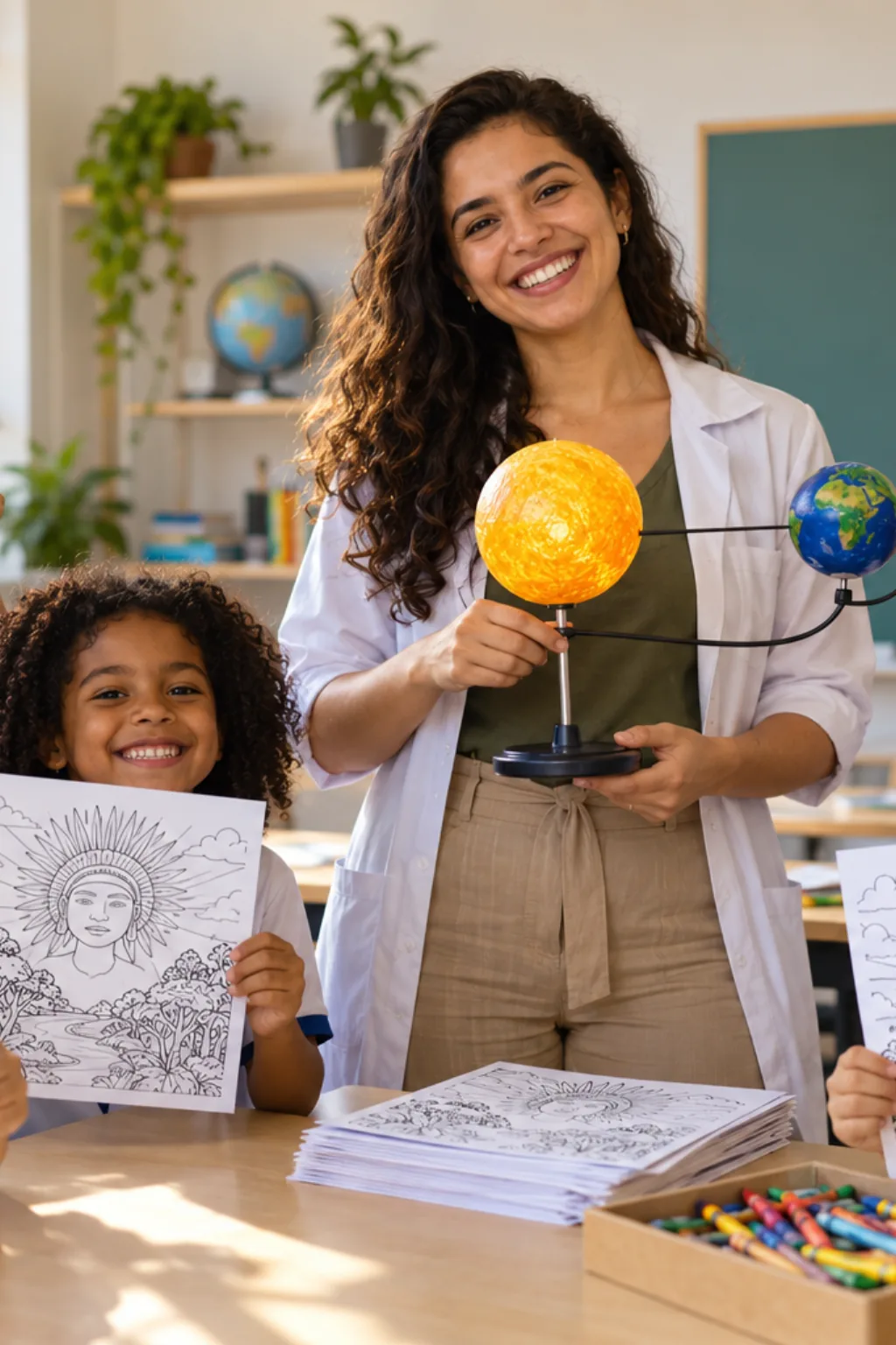 desenhos de Guaraci para colorir — exemplo criado na Desenhos pra Colorir