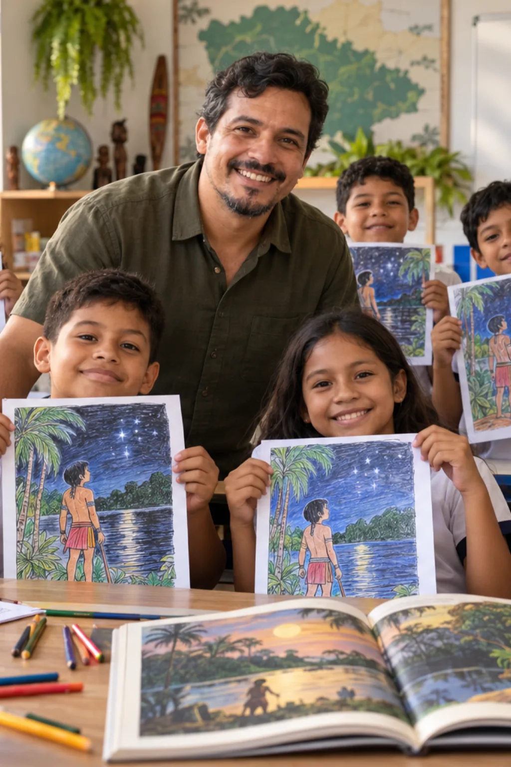 desenhos do jurupari para colorir — exemplo criado na Desenhos pra Colorir
