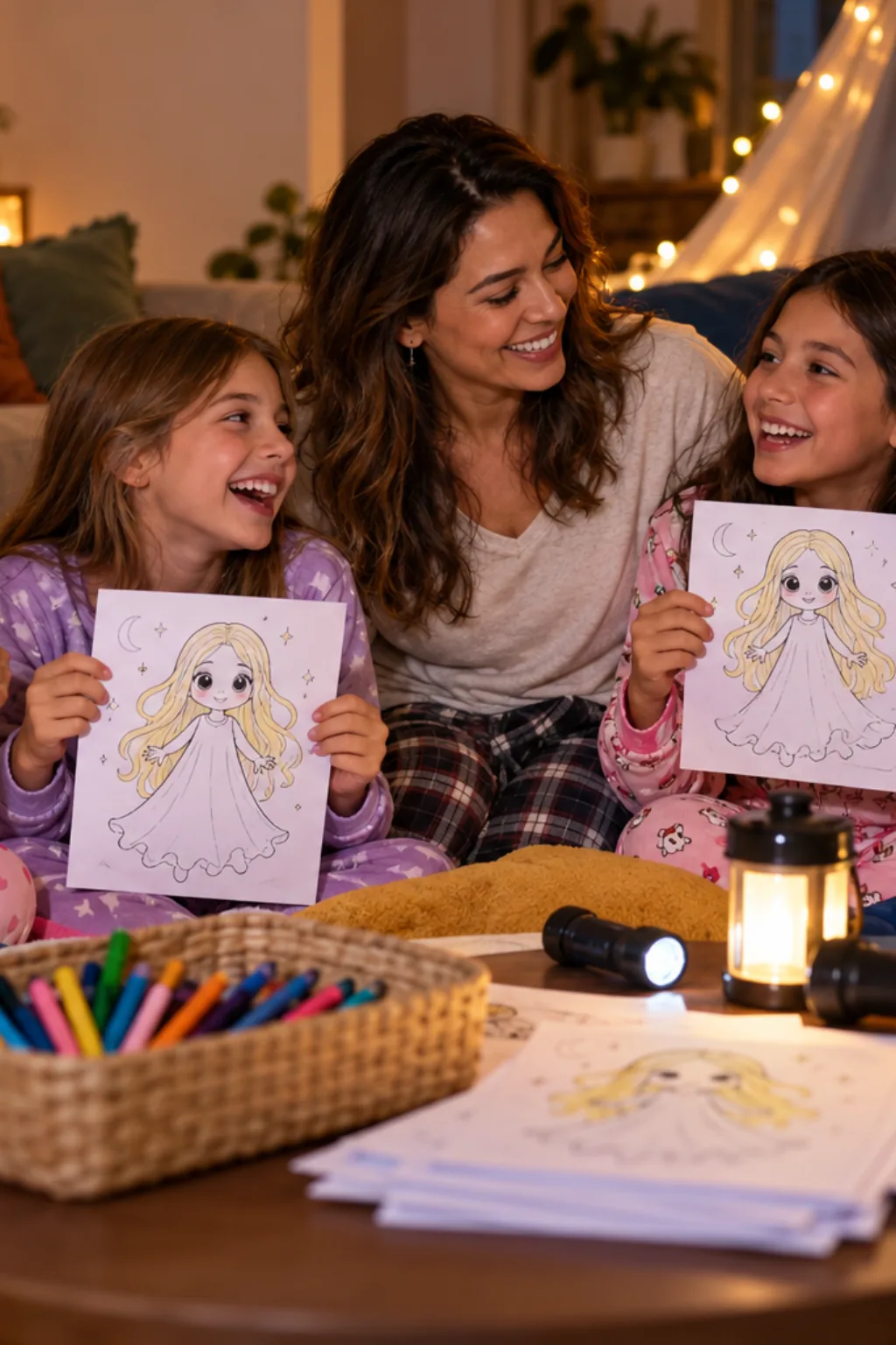 desenhos da Loira do Banheiro para colorir — exemplo criado na Desenhos pra Colorir