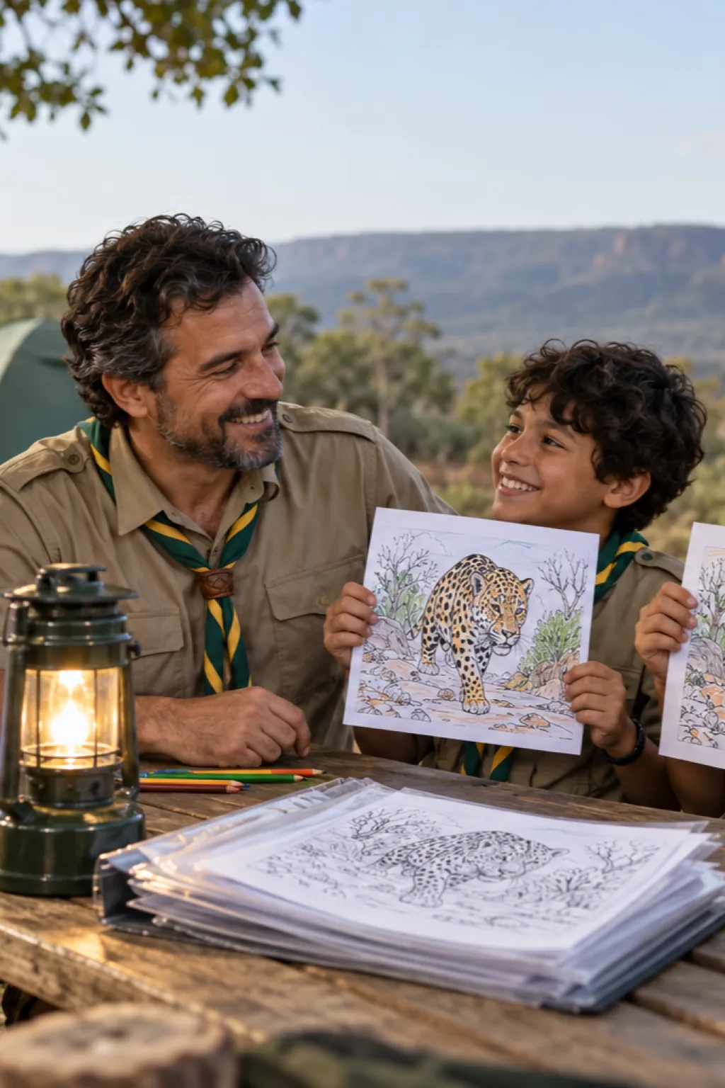 desenhos da Onça-Maneta para colorir — exemplo criado na Desenhos pra Colorir