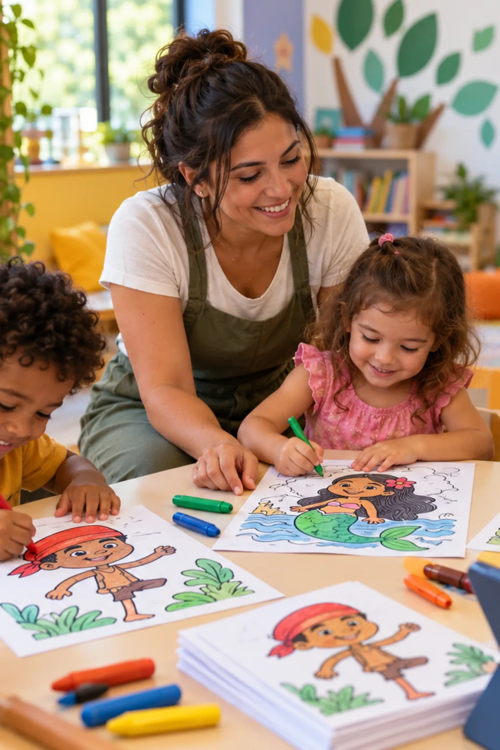 desenhos de personagens do folclore para colorir na educação infantil — exemplo criado na Desenhos pra Colorir