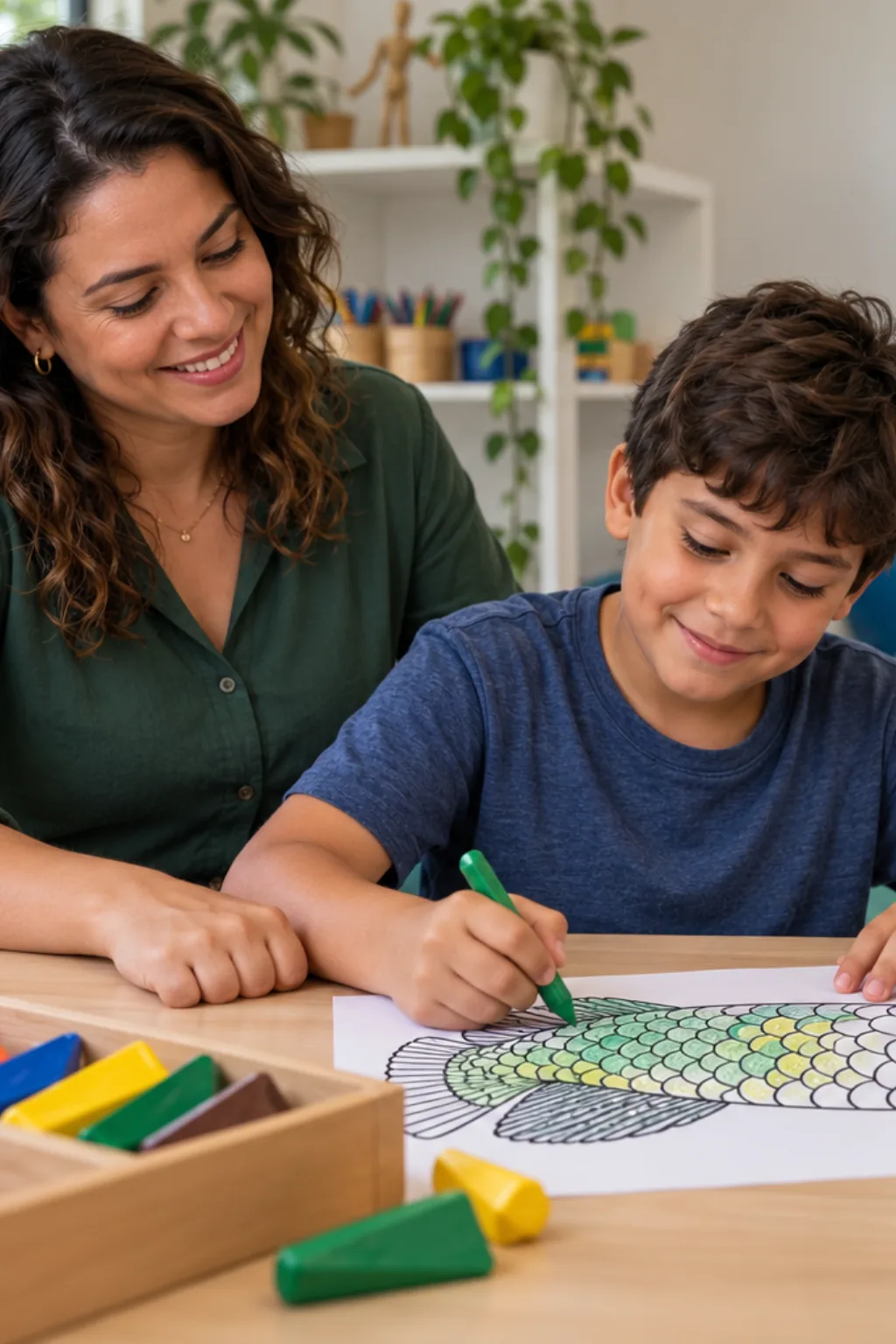 desenhos da lenda do pirarucu para colorir — exemplo criado na Desenhos pra Colorir