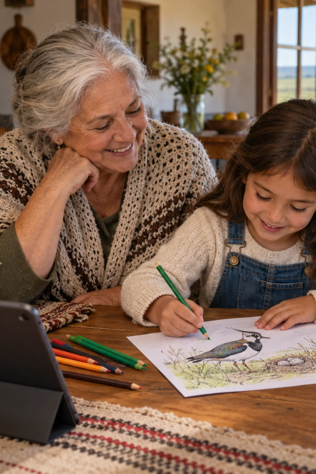 desenhos da lenda do Quero-Quero para colorir — exemplo criado na Desenhos pra Colorir