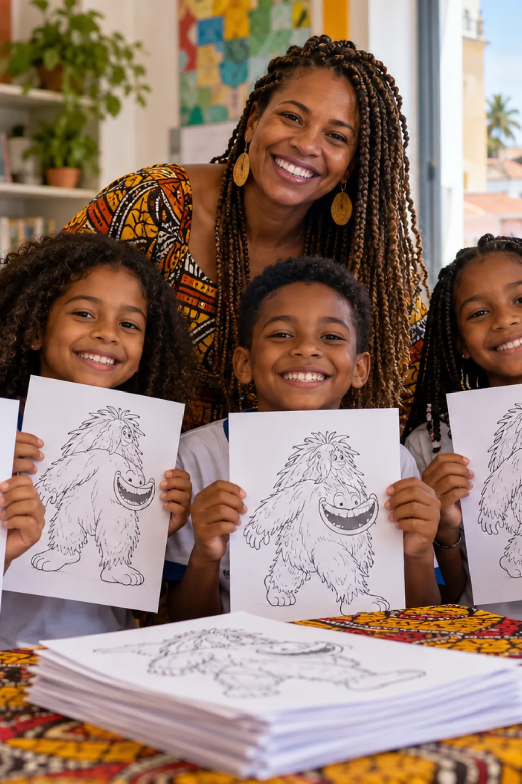 desenhos do quibungo para colorir — exemplo criado na Desenhos pra Colorir