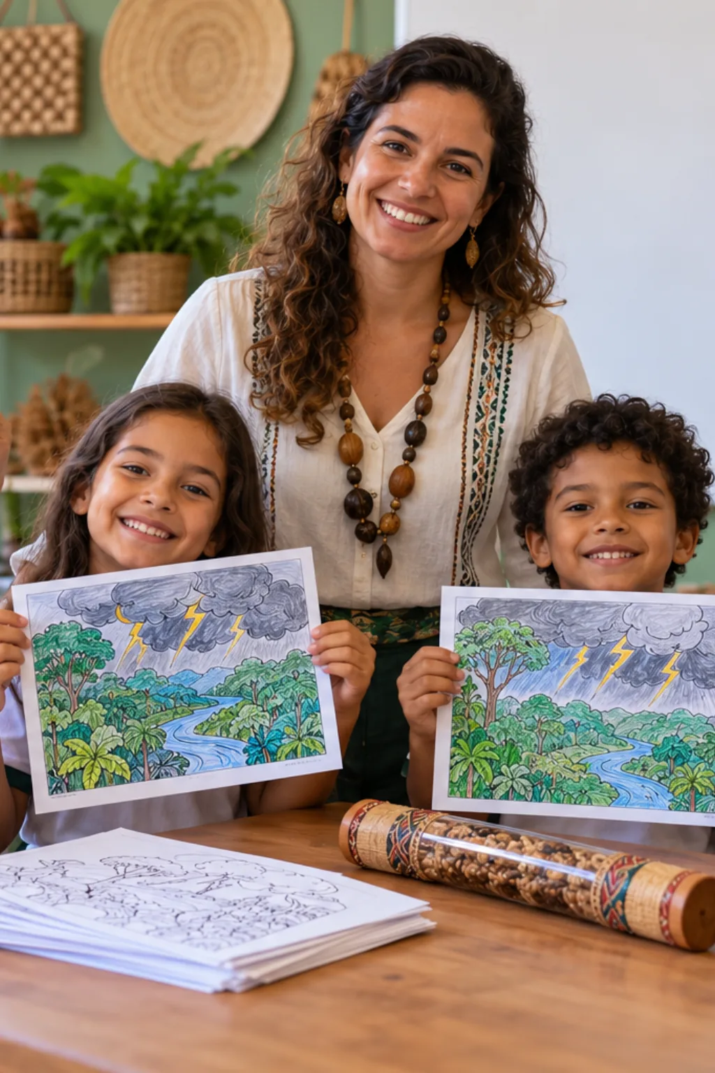 desenhos de Tupã para colorir — exemplo criado na Desenhos pra Colorir