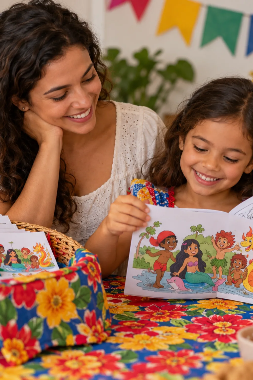 desenhos da Turma do Folclore para colorir — exemplo criado na Desenhos pra Colorir