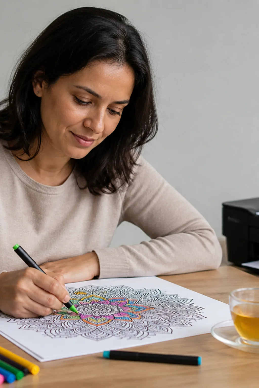 Desenhos de Mandala para Colorir - Antes