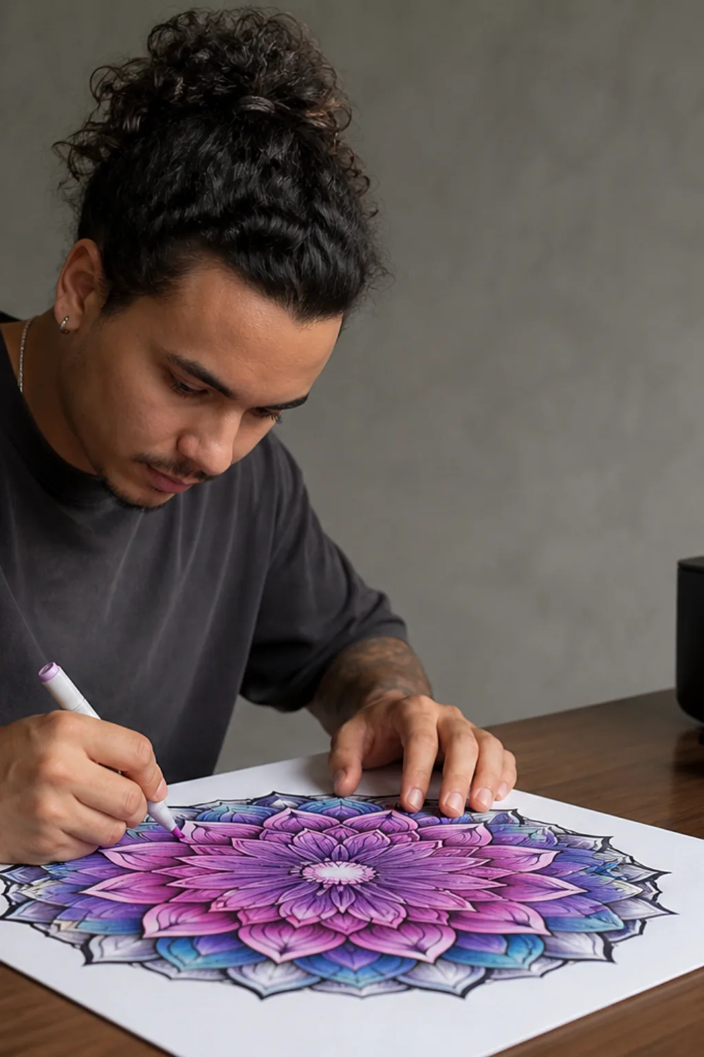 desenhos de mandalas 3D para colorir - 1