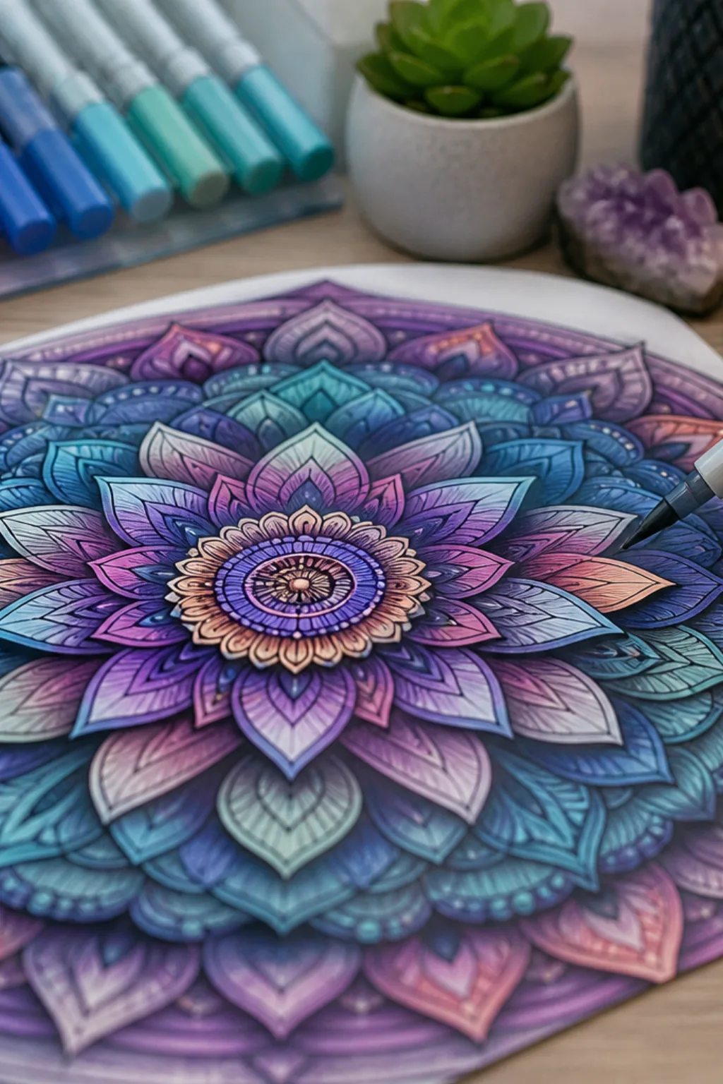 desenhos de mandalas 3D para colorir - 2