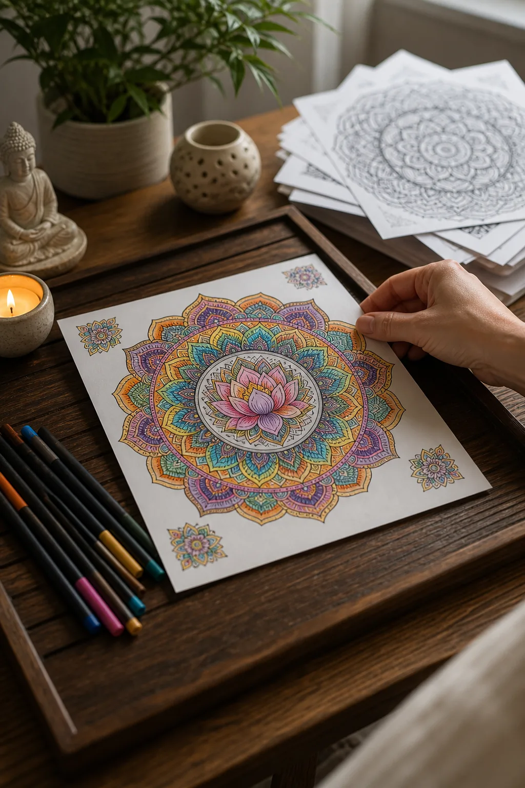 desenhos de mandalas budistas para colorir - 2