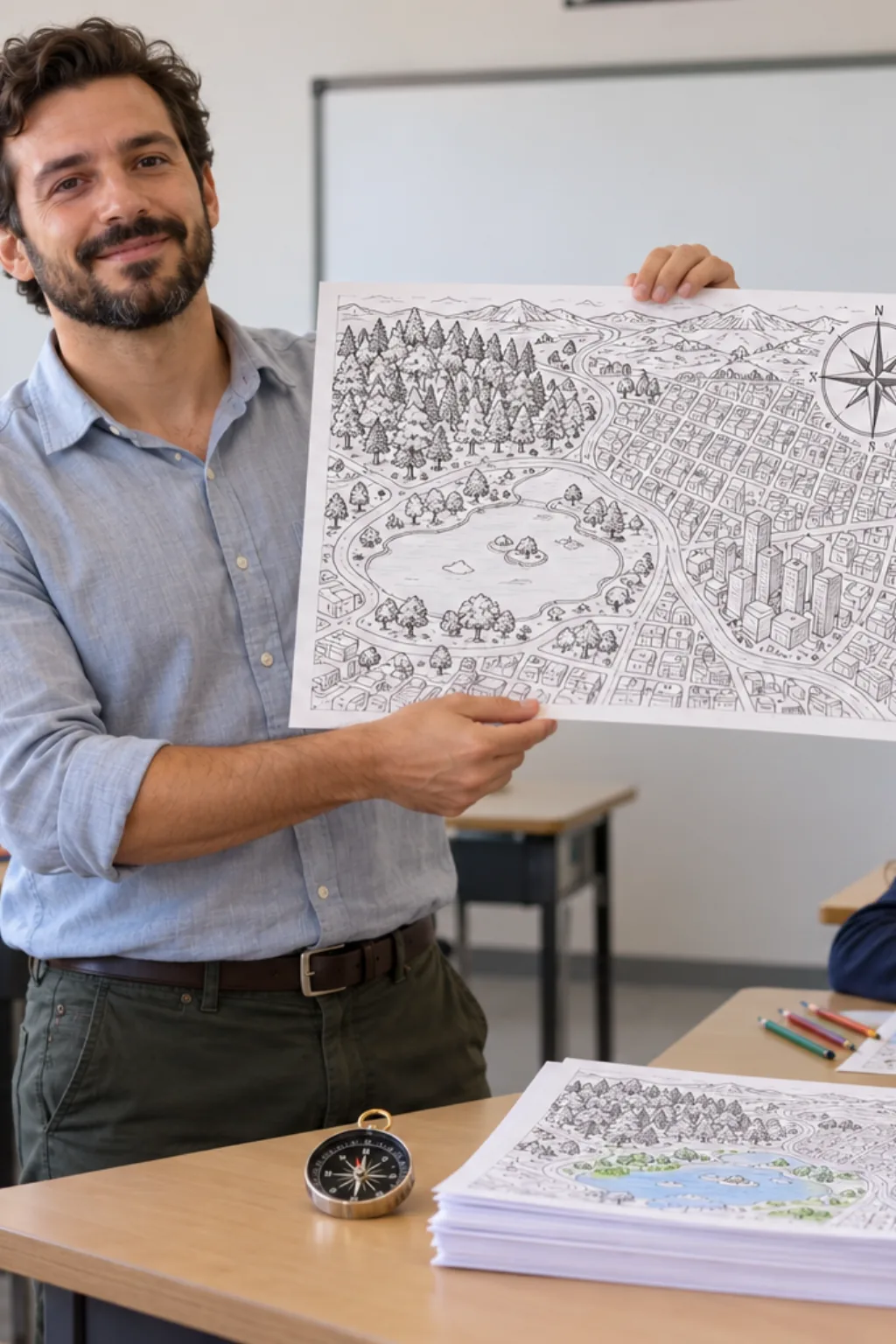 desenhos do mapa de Campinas para colorir — exemplo criado na Desenhos pra Colorir