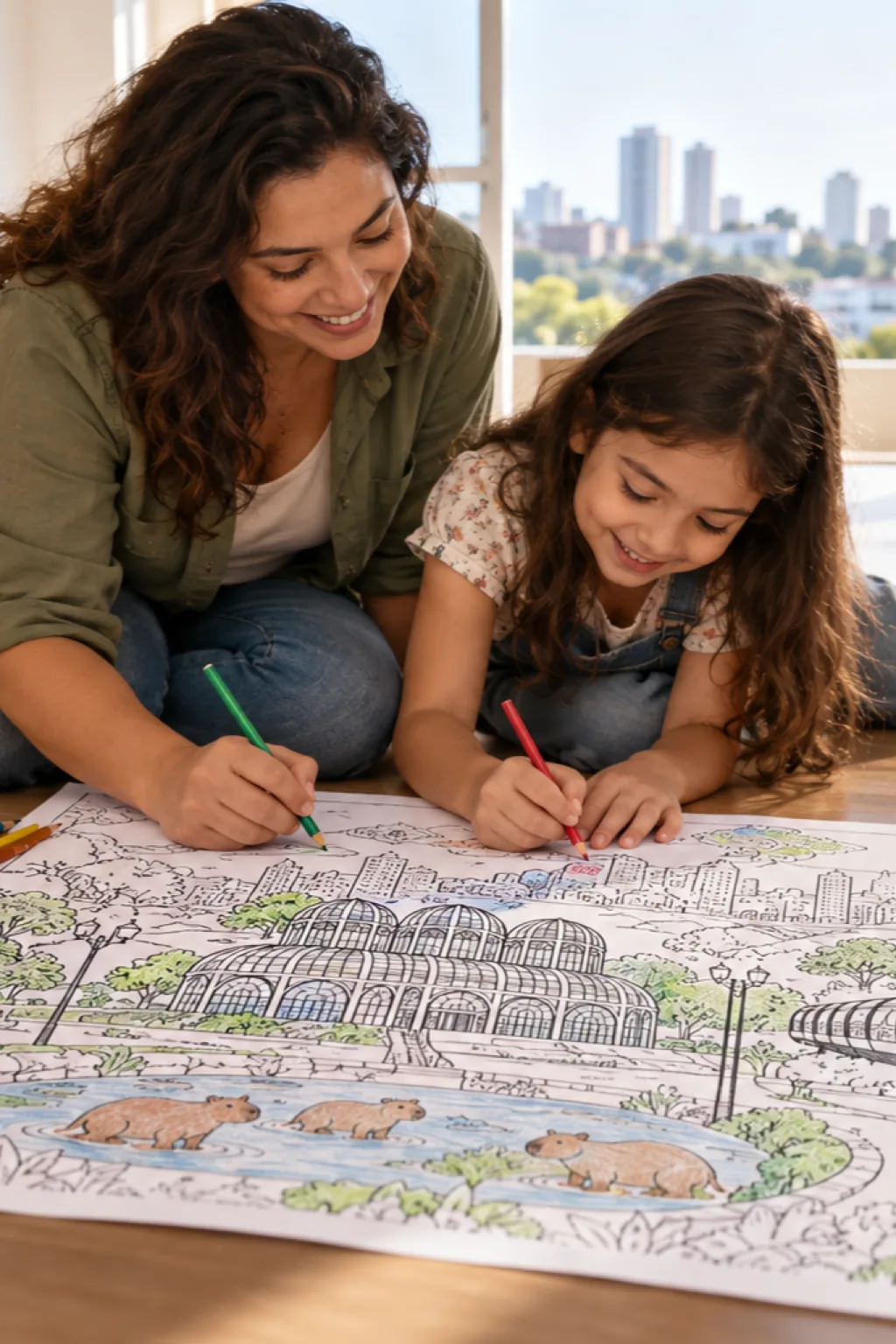 desenhos do mapa de Curitiba para colorir — exemplo criado na Desenhos pra Colorir