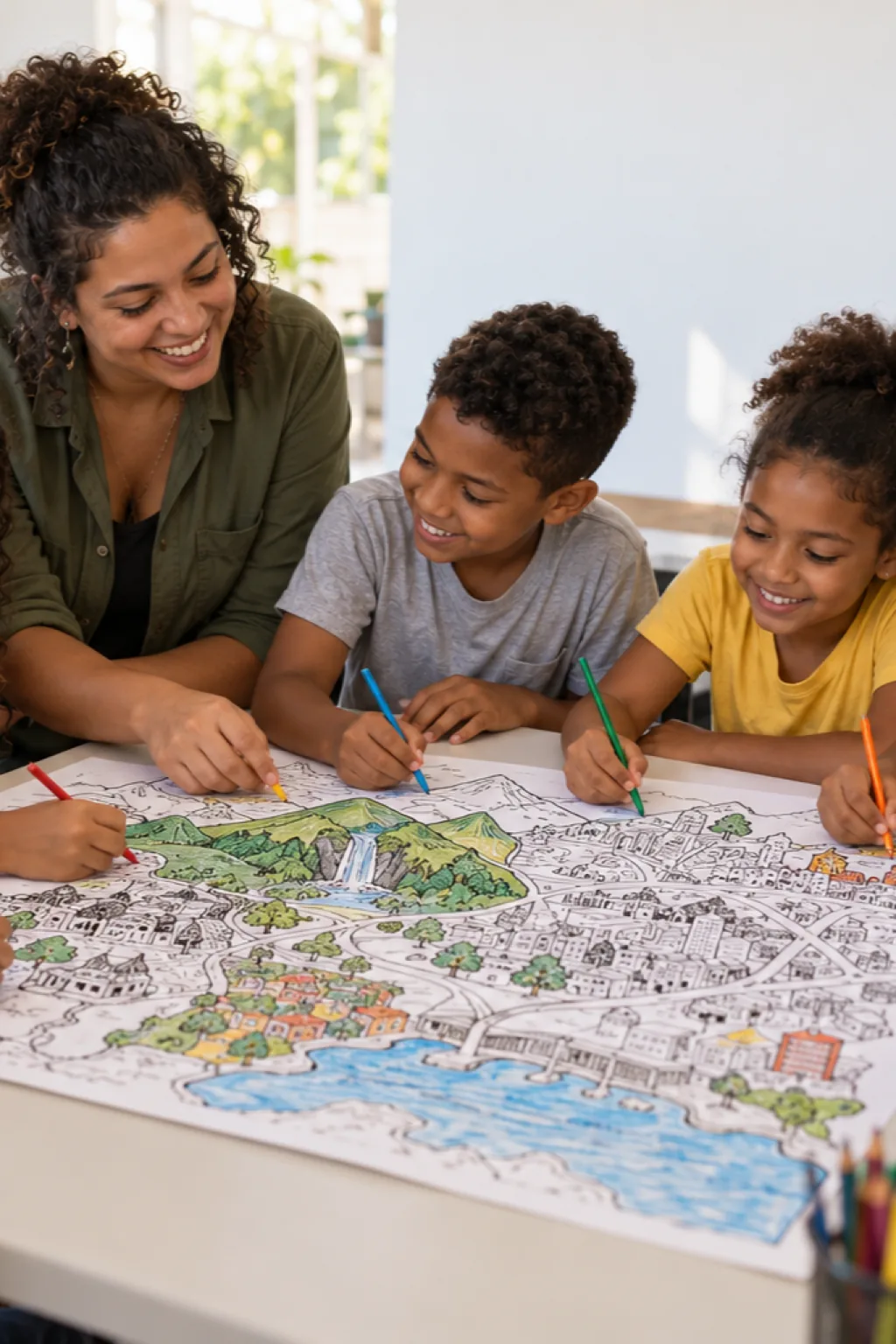 desenhos do mapa de Duque de Caxias para colorir — exemplo criado na Desenhos pra Colorir