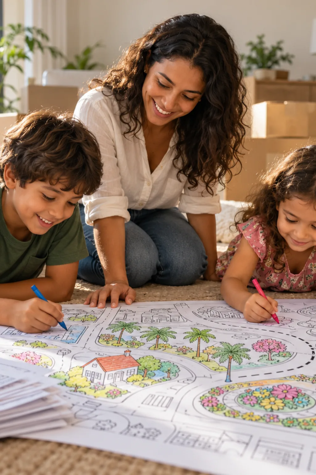 desenhos do mapa de Joinville para colorir — exemplo criado na Desenhos pra Colorir