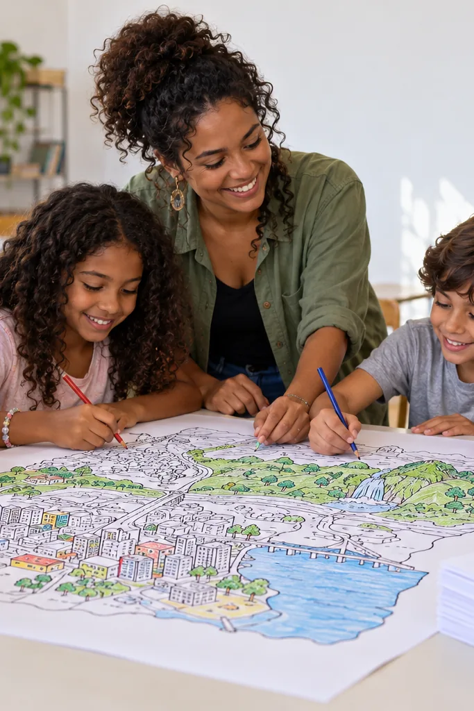 desenhos do mapa de Manaus para colorir — exemplo criado na Desenhos pra Colorir