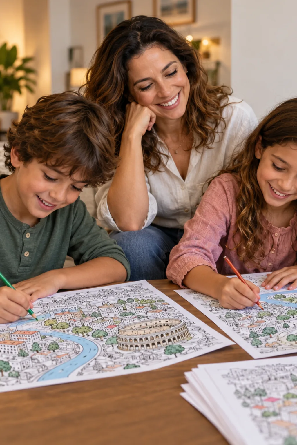 desenhos do mapa de Roma para colorir — exemplo criado na Desenhos pra Colorir