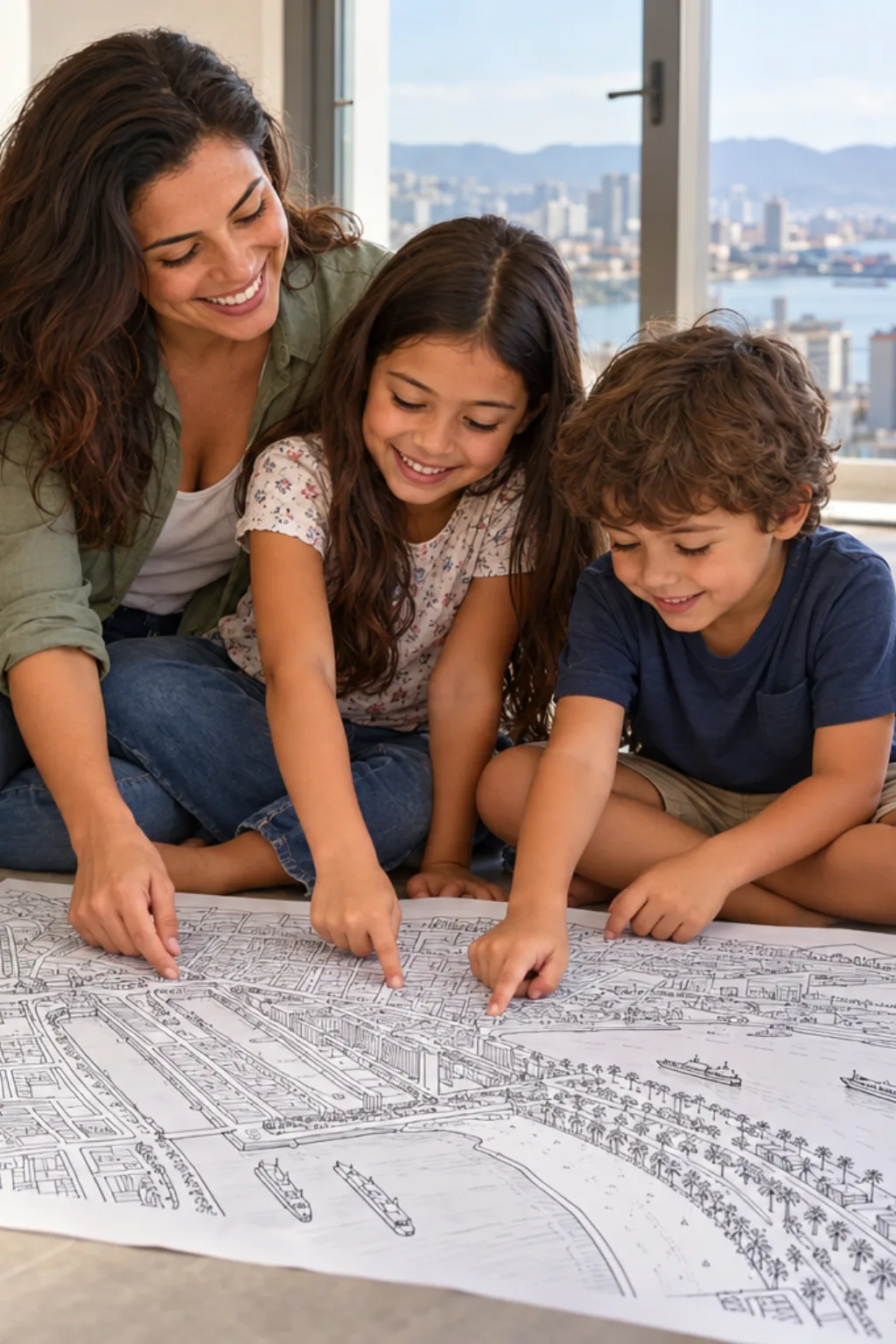 desenhos do mapa de Santos para colorir — exemplo criado na Desenhos pra Colorir