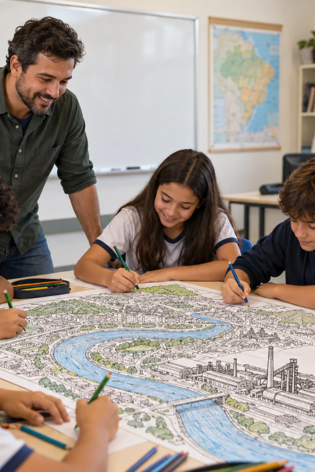 desenhos do mapa de Volta Redonda para colorir — exemplo criado na Desenhos pra Colorir