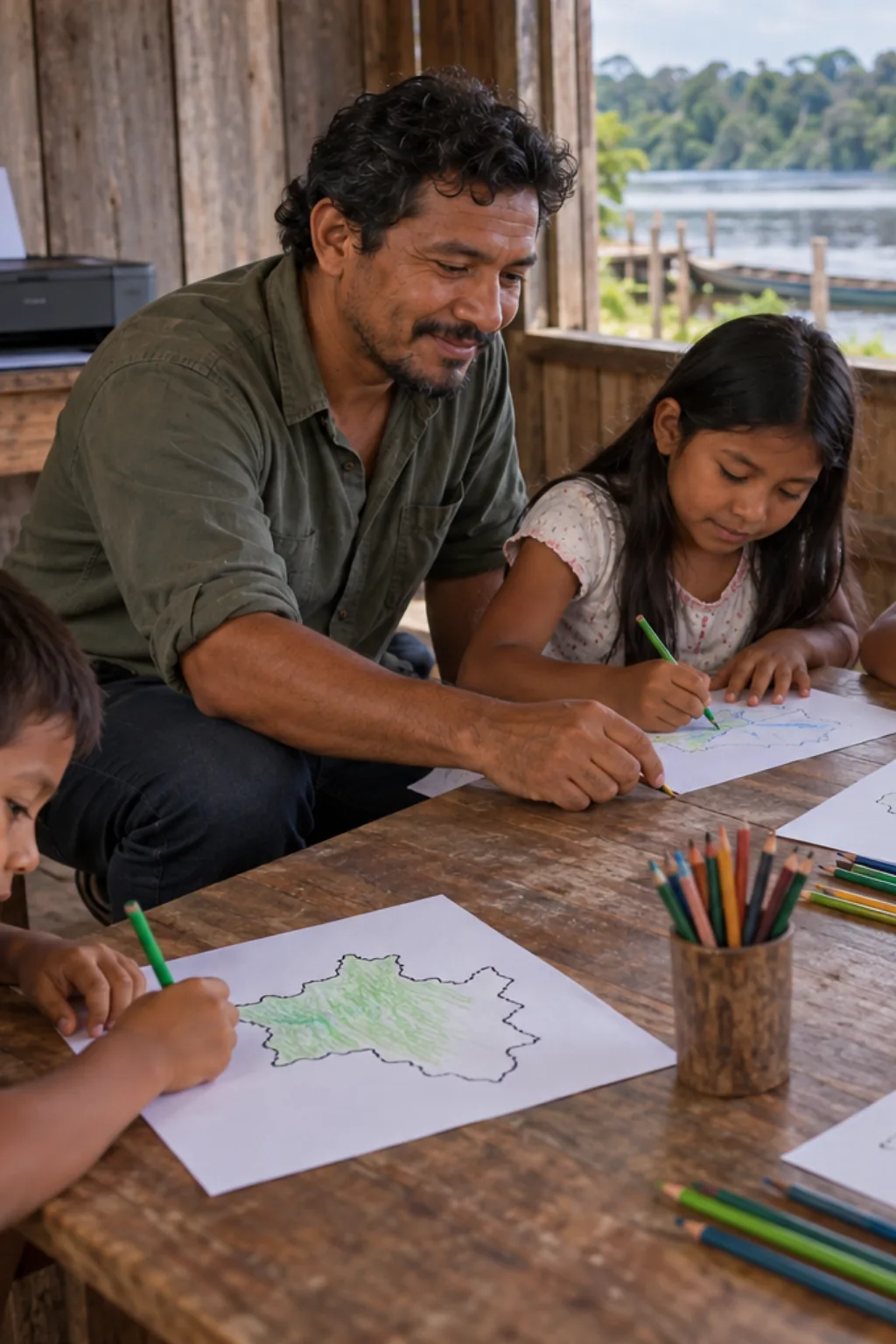desenhos do mapa do Amazonas para colorir — exemplo criado na Desenhos pra Colorir