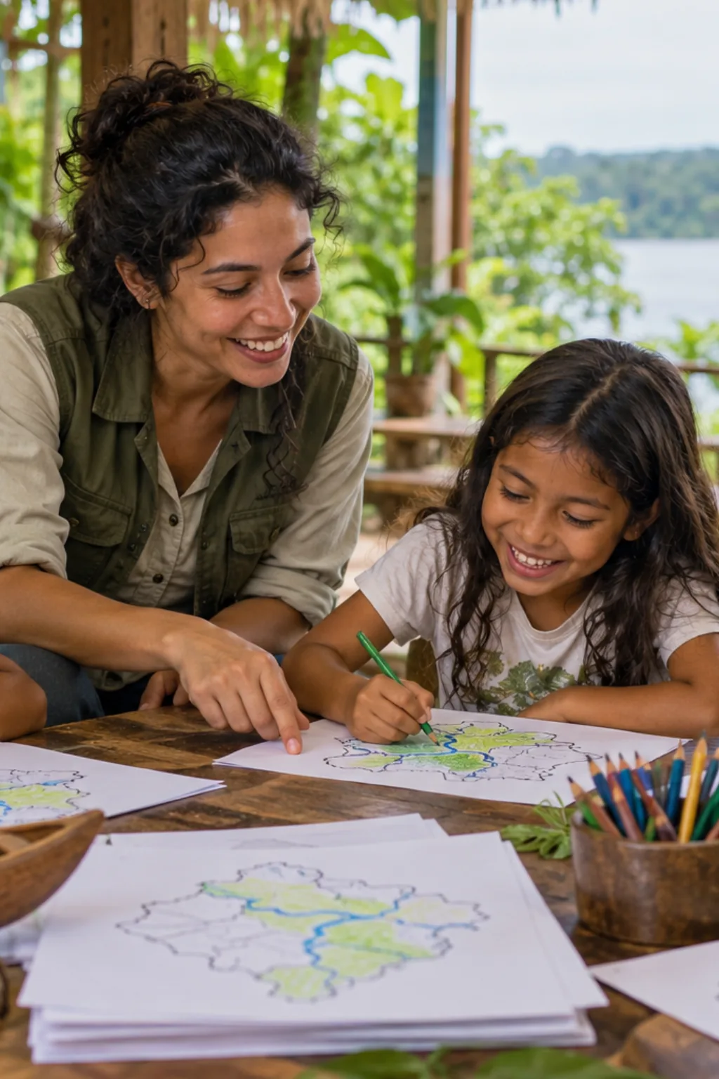 desenhos do mapa da Amazônia para colorir — exemplo criado na Desenhos pra Colorir