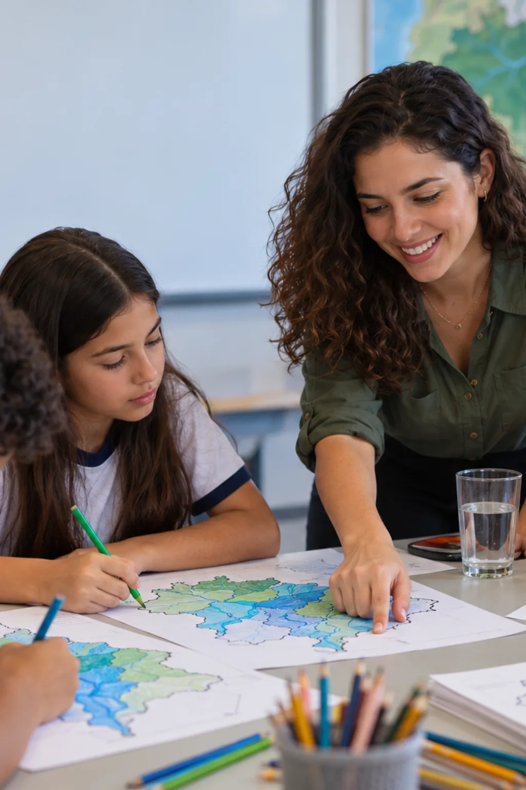 desenhos do mapa das bacias hidrográficas do Brasil para colorir — exemplo criado na Desenhos pra Colorir