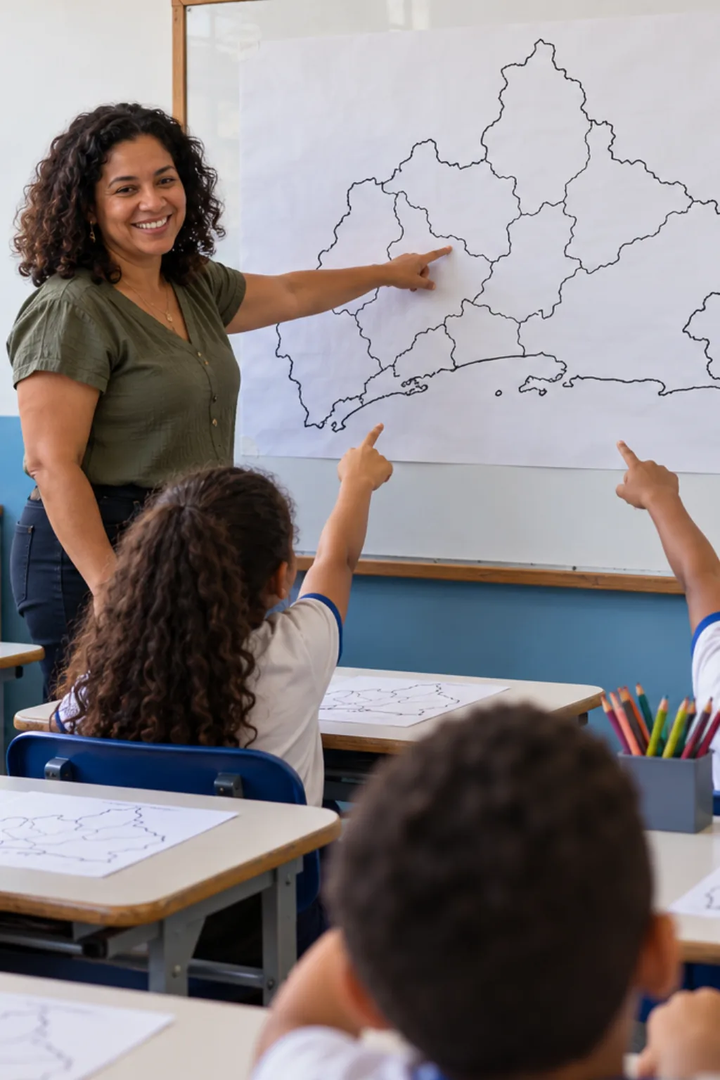 desenhos do mapa da Baixada Fluminense para colorir — exemplo criado na Desenhos pra Colorir