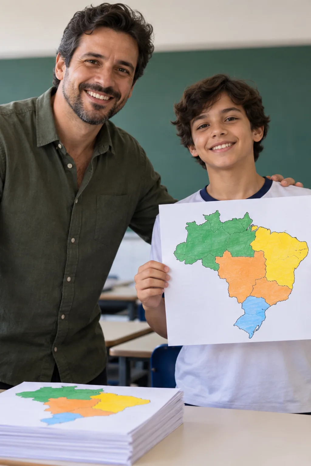 desenhos do mapa dos climas do Brasil para colorir — exemplo criado na Desenhos pra Colorir