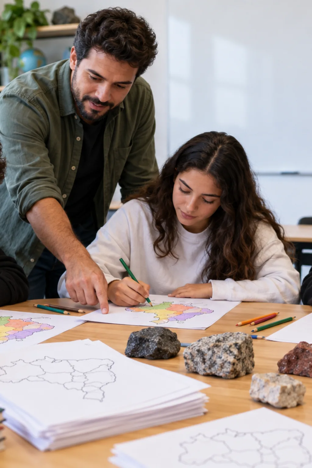 desenhos do mapa da estrutura geológica do Brasil para colorir — exemplo criado na Desenhos pra Colorir