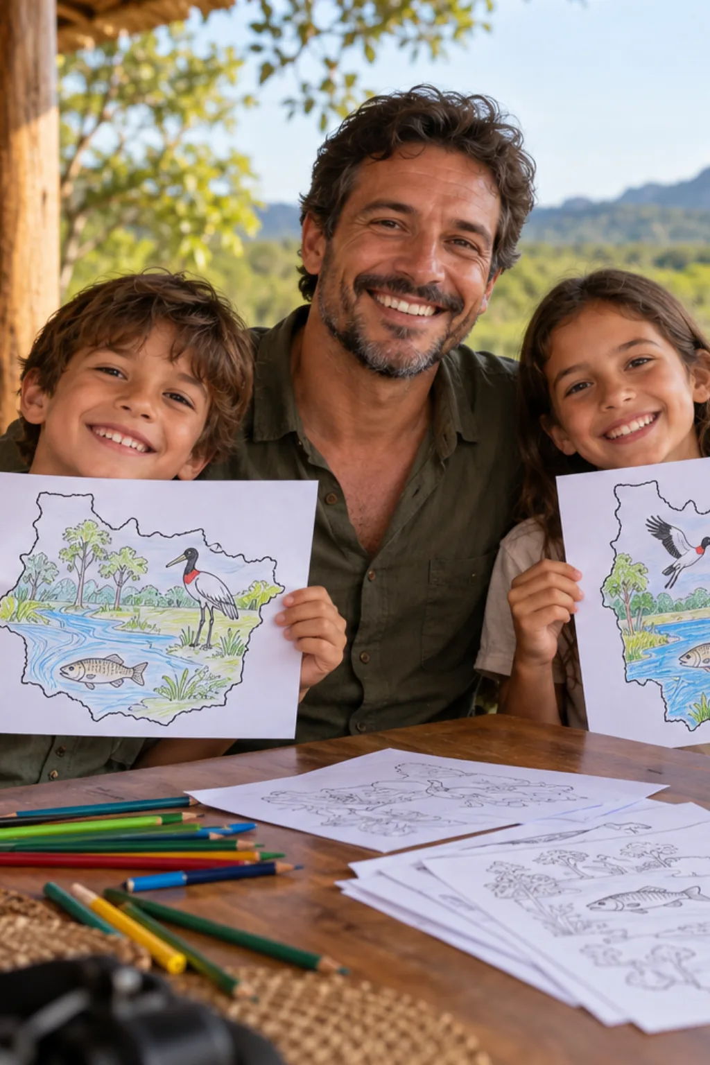 desenhos do mapa de Mato Grosso do Sul para colorir — exemplo criado na Desenhos pra Colorir