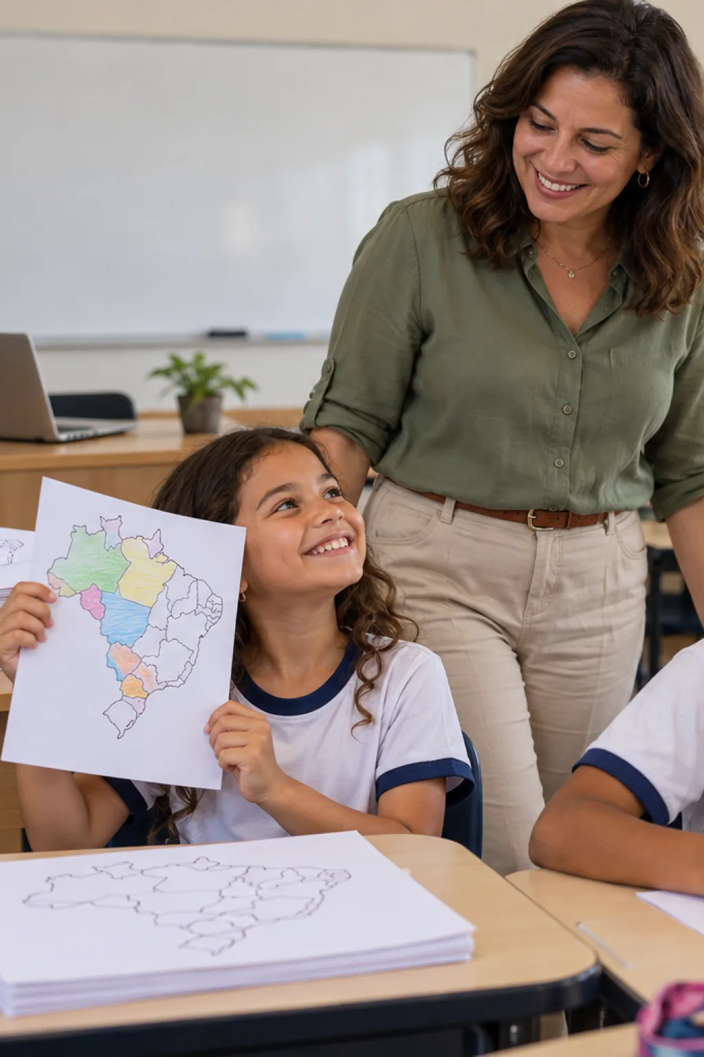 desenhos do mapa político do Brasil para colorir — exemplo criado na Desenhos pra Colorir