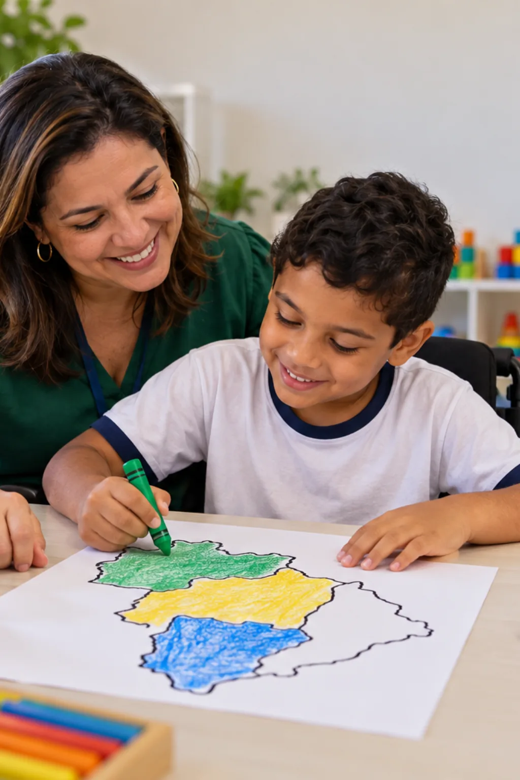desenhos do mapa da região Centro-Oeste para colorir — exemplo criado na Desenhos pra Colorir