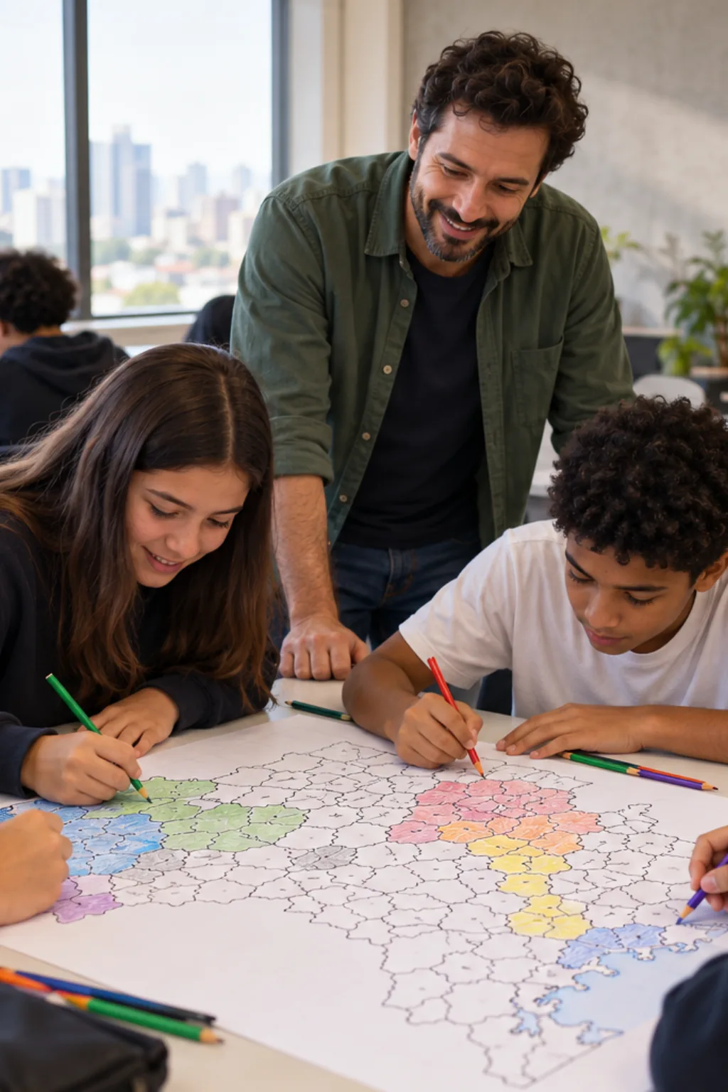desenhos do mapa da Região Metropolitana de São Paulo para colorir — exemplo criado na Desenhos pra Colorir