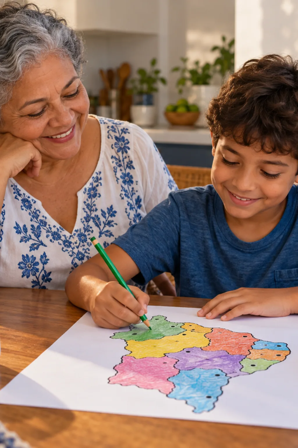 desenhos do mapa da região Nordeste com estados e capitais para colorir — exemplo criado na Desenhos pra Colorir