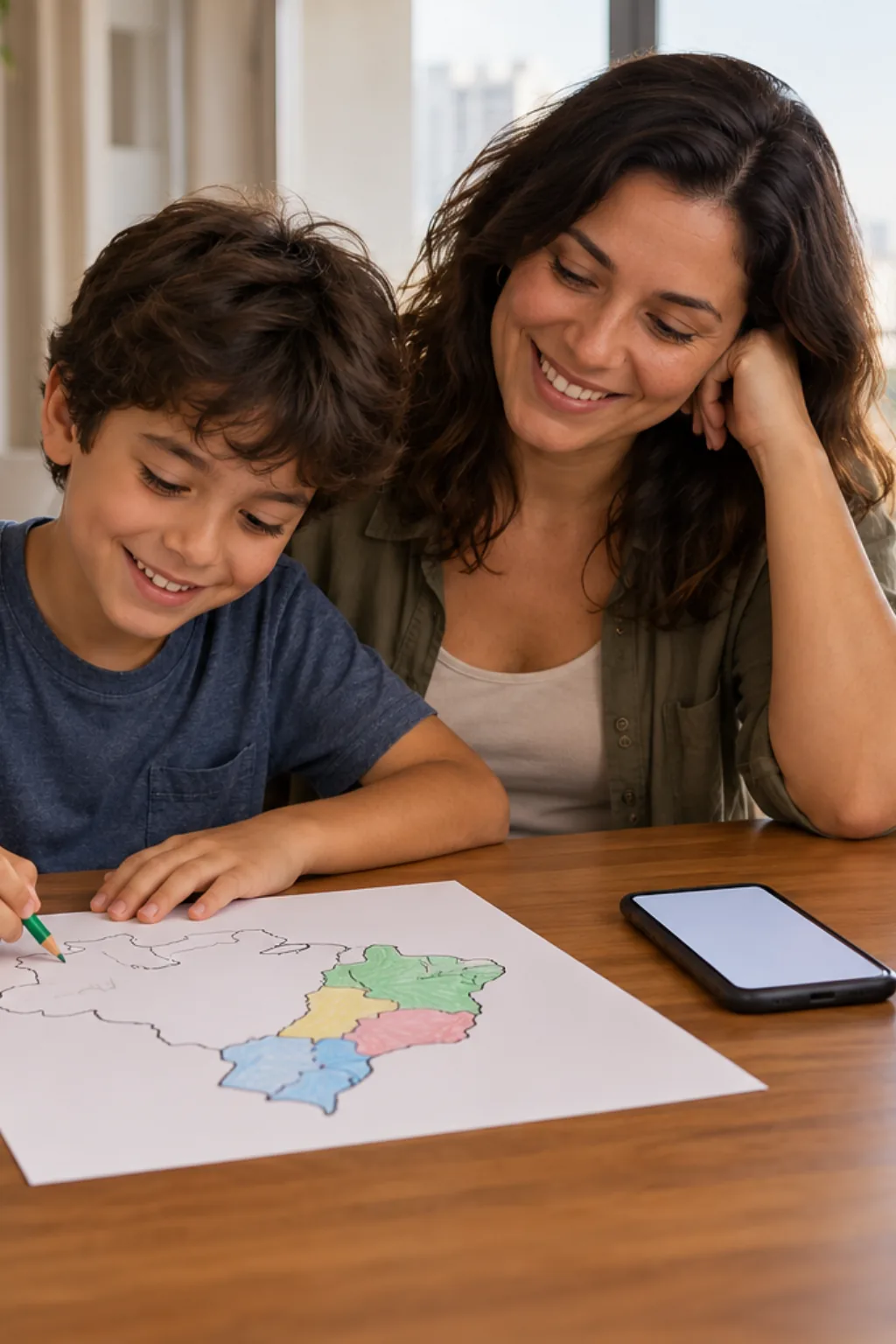 desenhos do mapa da região Sudeste para colorir — exemplo criado na Desenhos pra Colorir