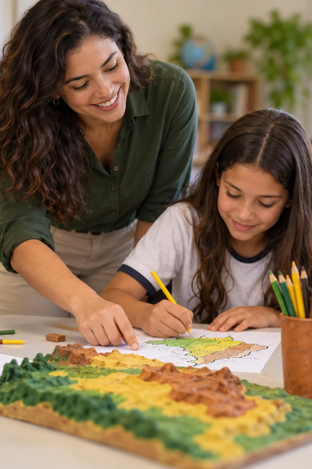 desenhos do mapa do relevo brasileiro para colorir — exemplo criado na Desenhos pra Colorir