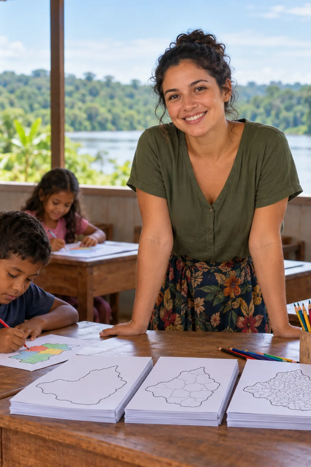 desenhos do mapa de Rondônia para colorir — exemplo criado na Desenhos pra Colorir