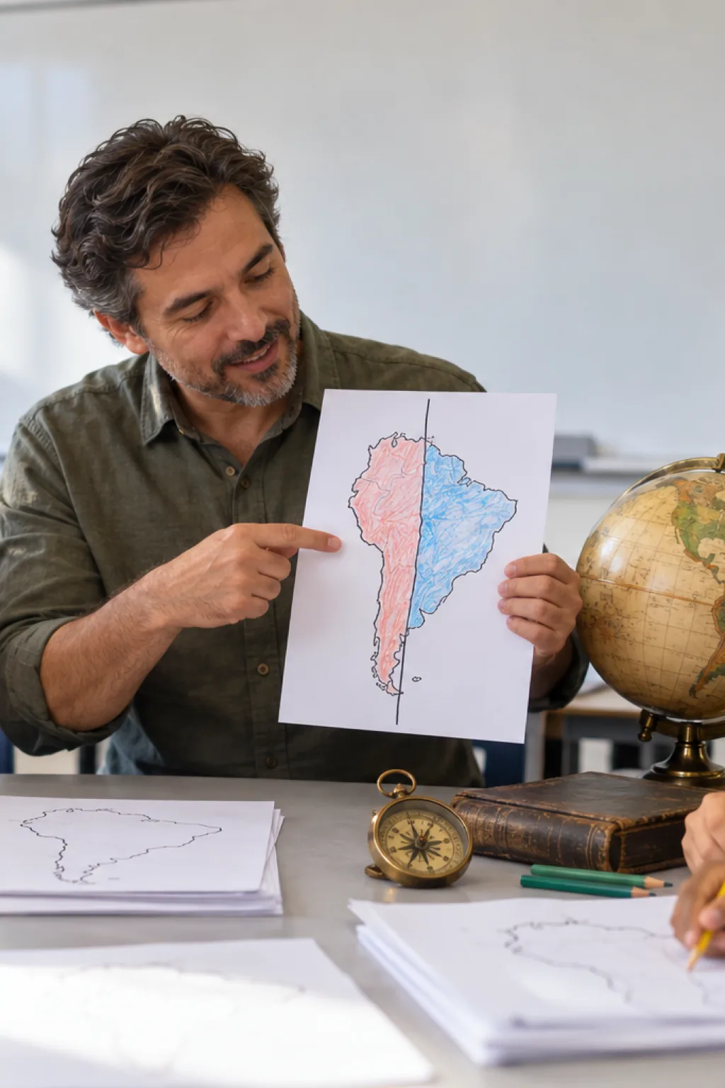 desenhos do mapa do Tratado de Tordesilhas para colorir — exemplo criado na Desenhos pra Colorir