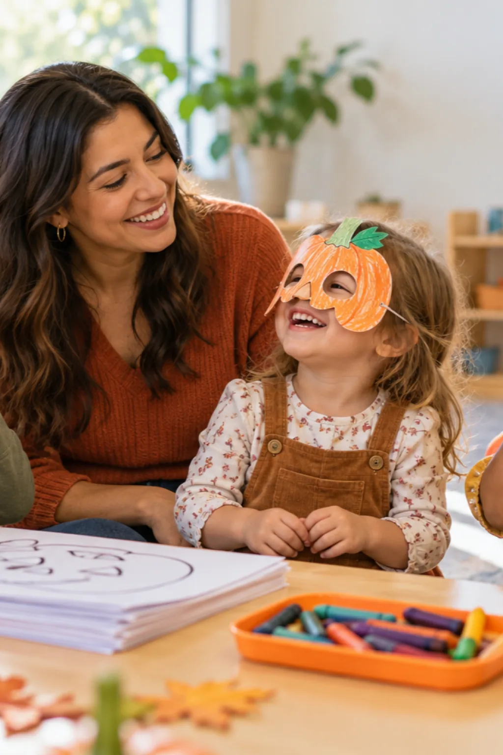 desenhos de máscaras de abóbora para colorir — exemplo criado na Desenhos pra Colorir