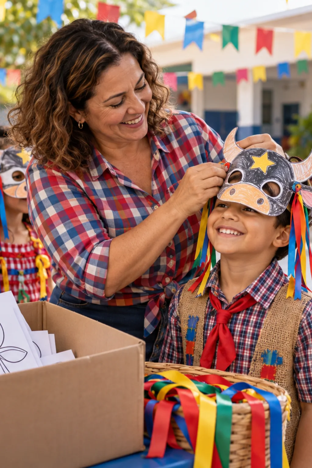 desenhos de máscaras de boi para colorir — exemplo criado na Desenhos pra Colorir
