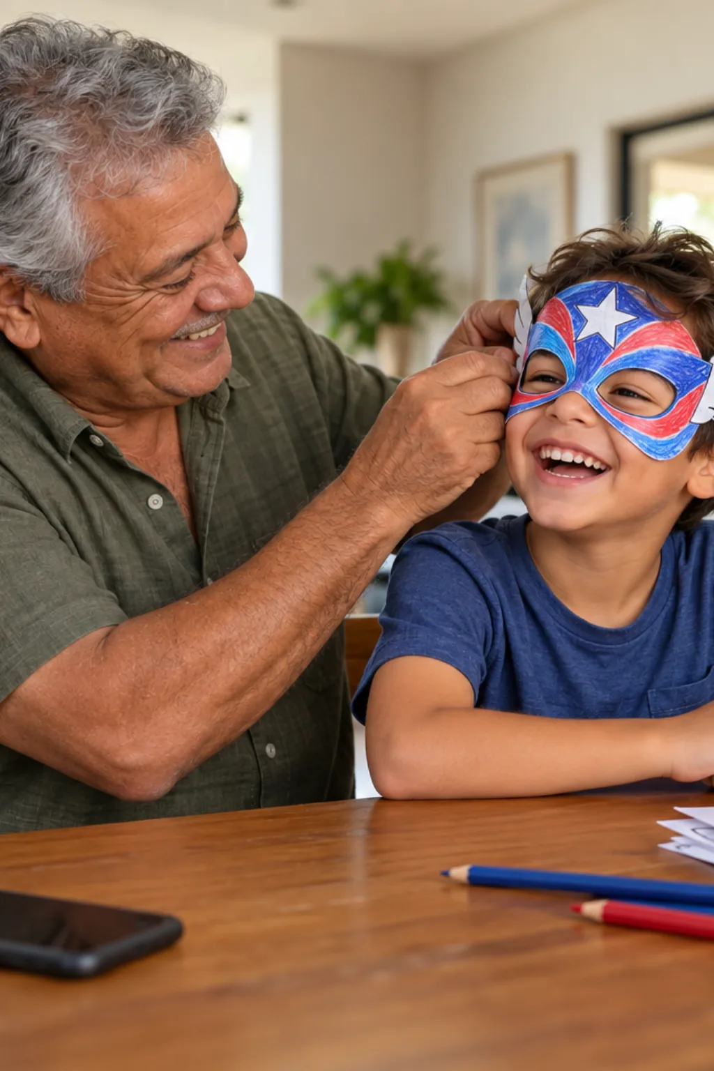 desenhos da máscara do Capitão América para colorir — exemplo criado na Desenhos pra Colorir
