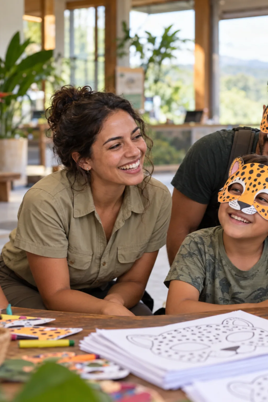 desenhos de máscaras de onça para colorir — exemplo criado na Desenhos pra Colorir
