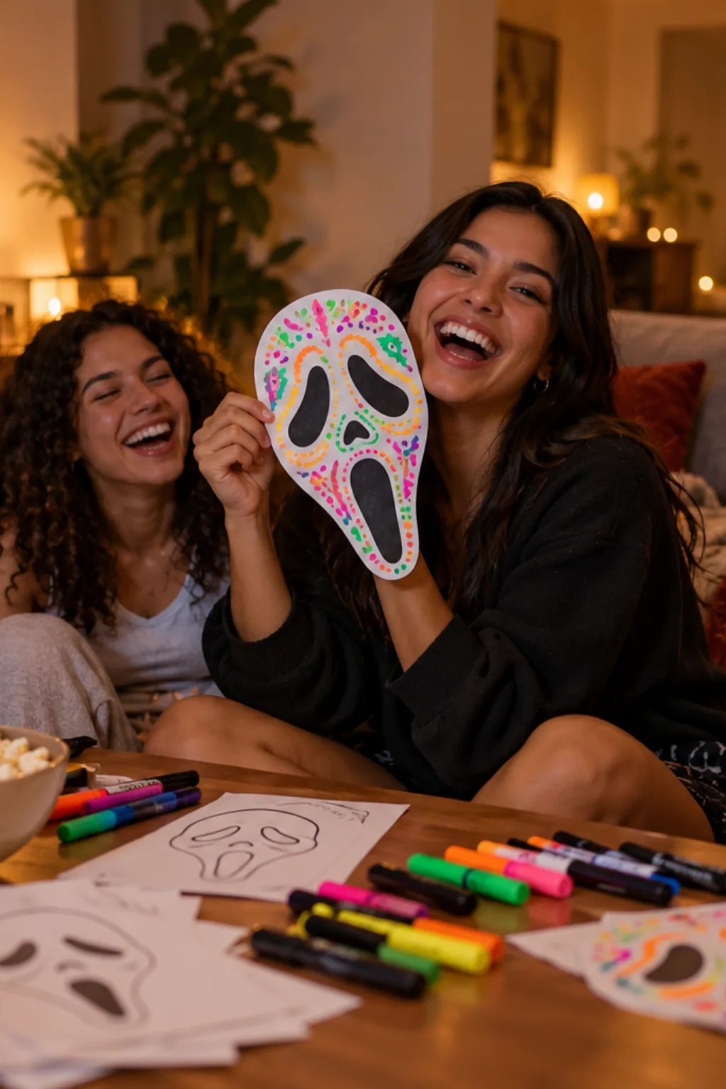 desenhos da máscara do Pânico para colorir — exemplo criado na Desenhos pra Colorir