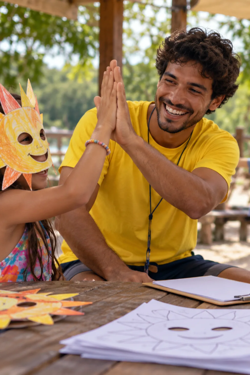 desenhos de máscaras de sol para colorir — exemplo criado na Desenhos pra Colorir