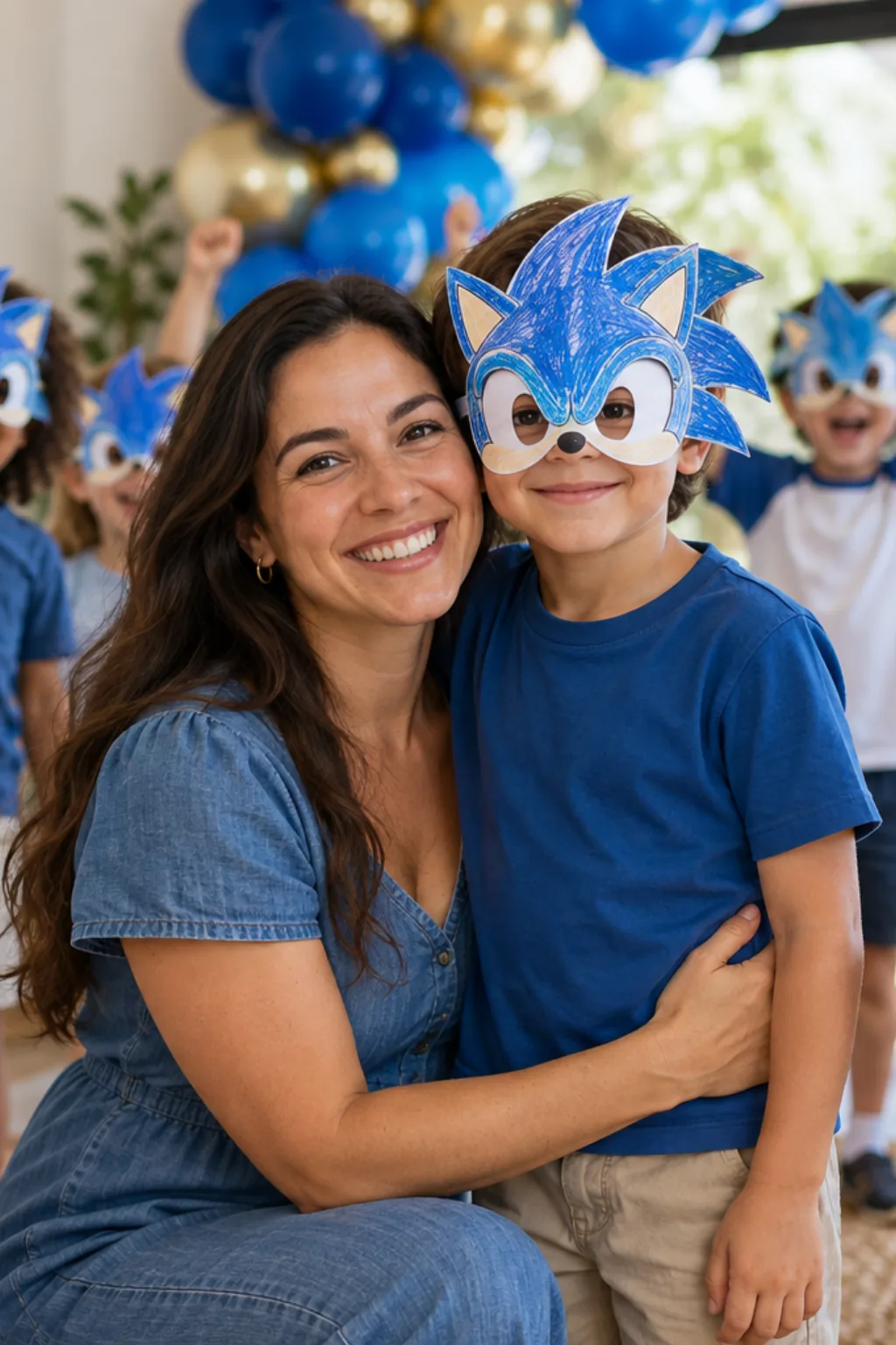 desenhos de máscaras do Sonic para colorir — exemplo criado na Desenhos pra Colorir