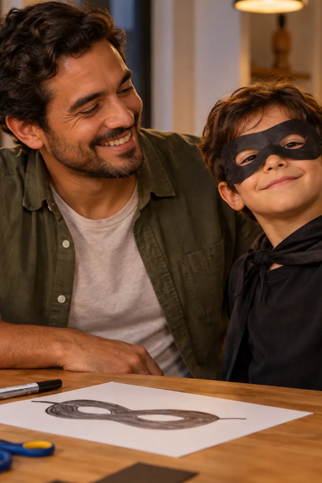 desenhos de máscaras do Zorro para colorir — exemplo criado na Desenhos pra Colorir