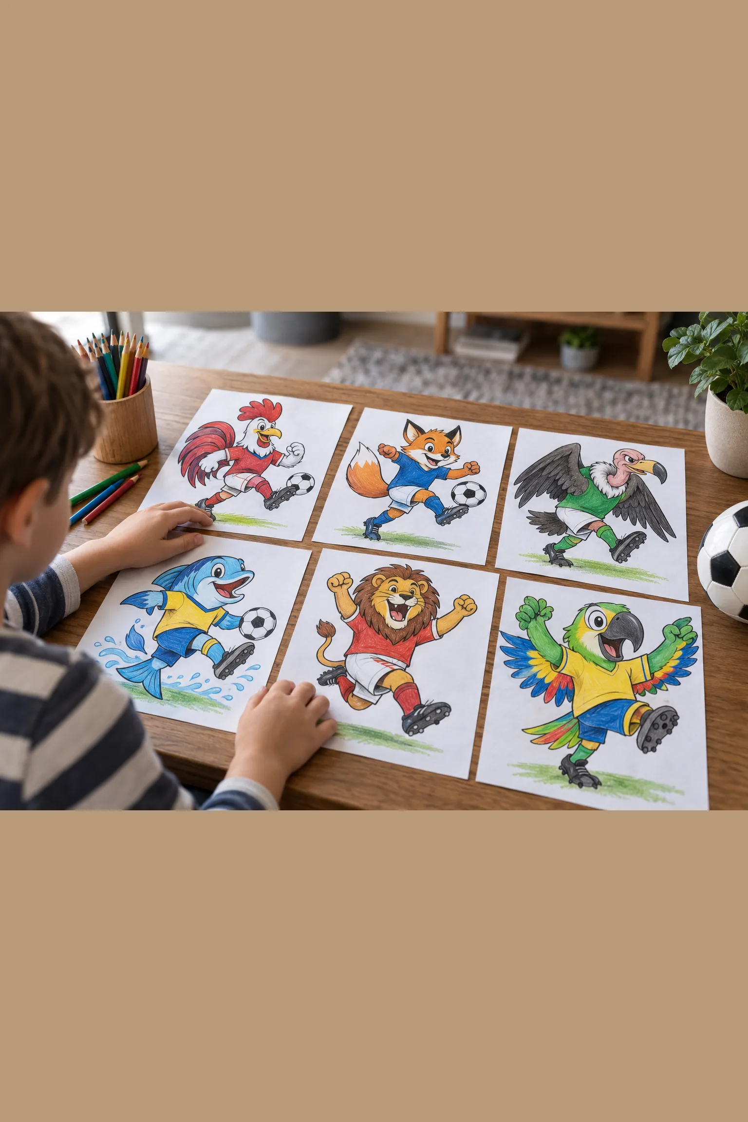 Desenhos de Mascotes de Times para Colorir - Depois