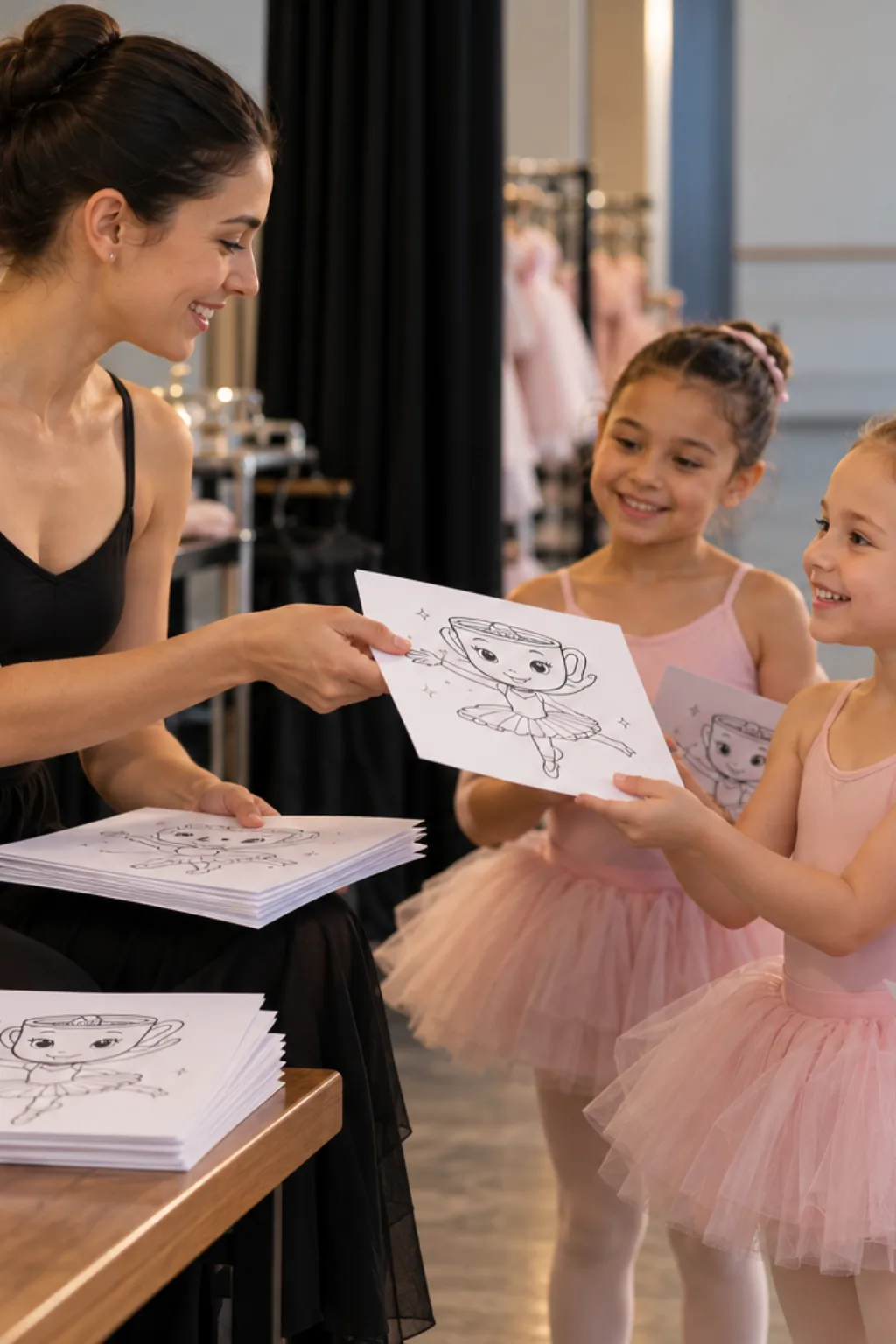 desenhos da Ballerina Cappuccina para colorir — exemplo criado na Desenhos pra Colorir